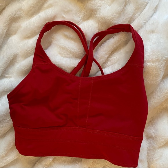 Women's Red Lululemon Sports Bra - Picture 6 of 7